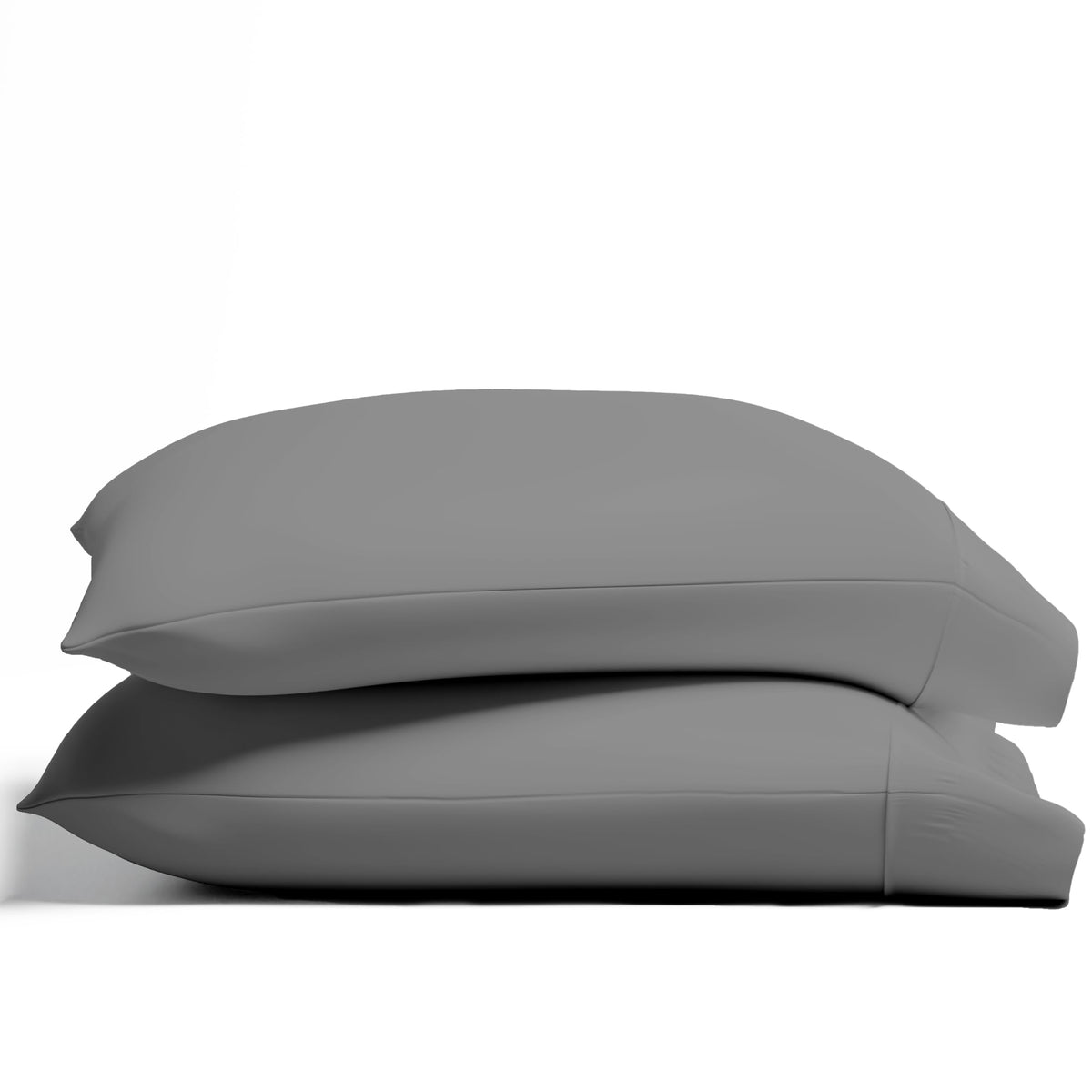 TEXAS LINEN CO. 100% Organic Cotton Percale Pillow Cases Standard/Queen Size Set of 2 - Percale Pillowcases Standard/Queen, Soft Cooling Pillow Cases for Sleeping, Cotton Pillow Covers - White