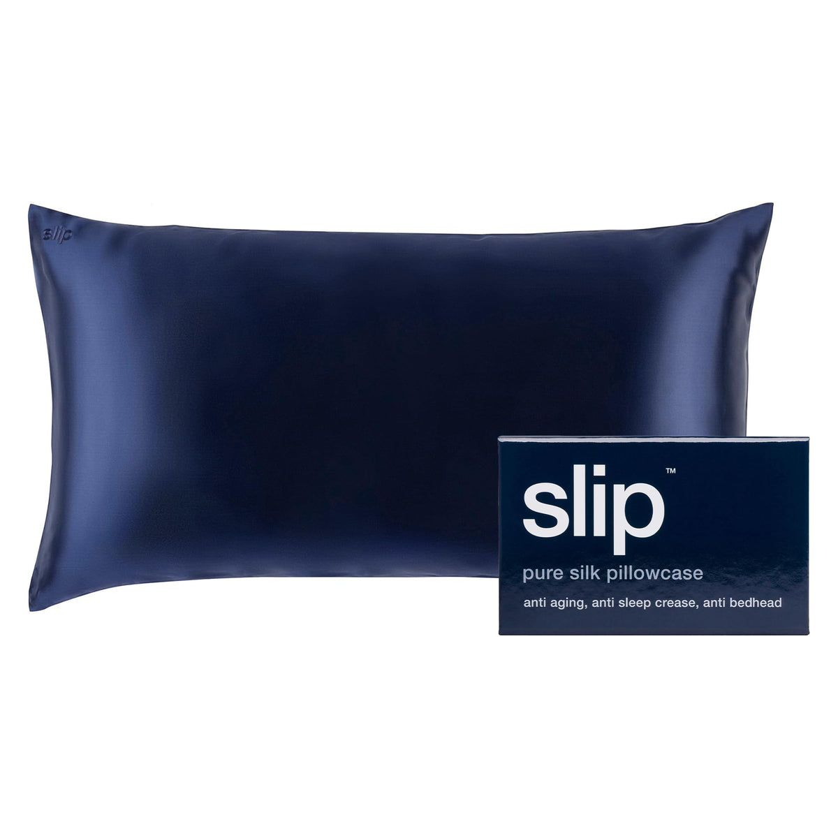 slip King Pure Silk Pillow Case - 100% Pure 22 Momme Mulberry Silk - King Size Standard Pillow Case -Anti-BedHead, Anti-Sleep Crease, White (20" x 36")