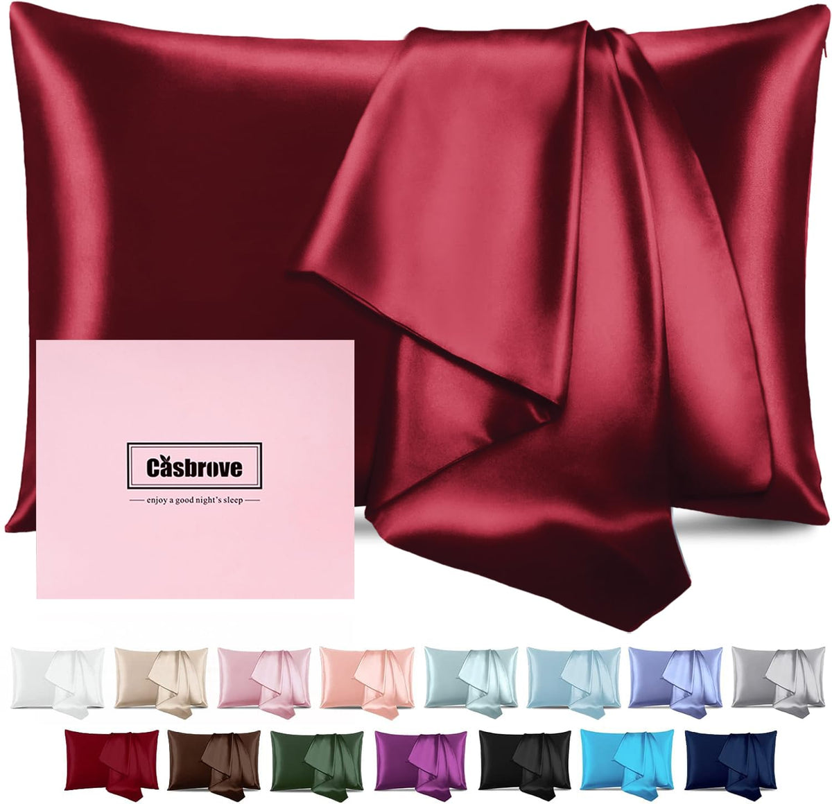 Silk Pillow Cases Mulberry Silk Pillowcases Soft Breathable Both Sided Natural Silk Pillowcase with Zipper Beauty Sleep Silk Pillow Cases 1 Pc for Gift (Standard, Cornflower Blue)