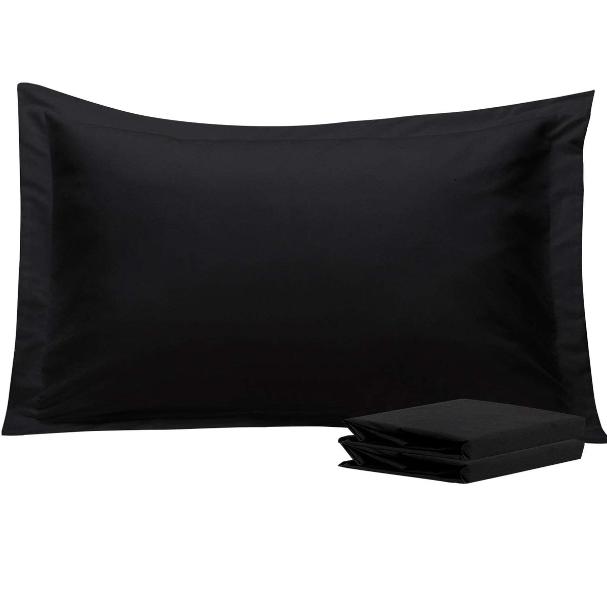 NTBAY Standard Pillow Shams, Set of 2, Microfiber, White