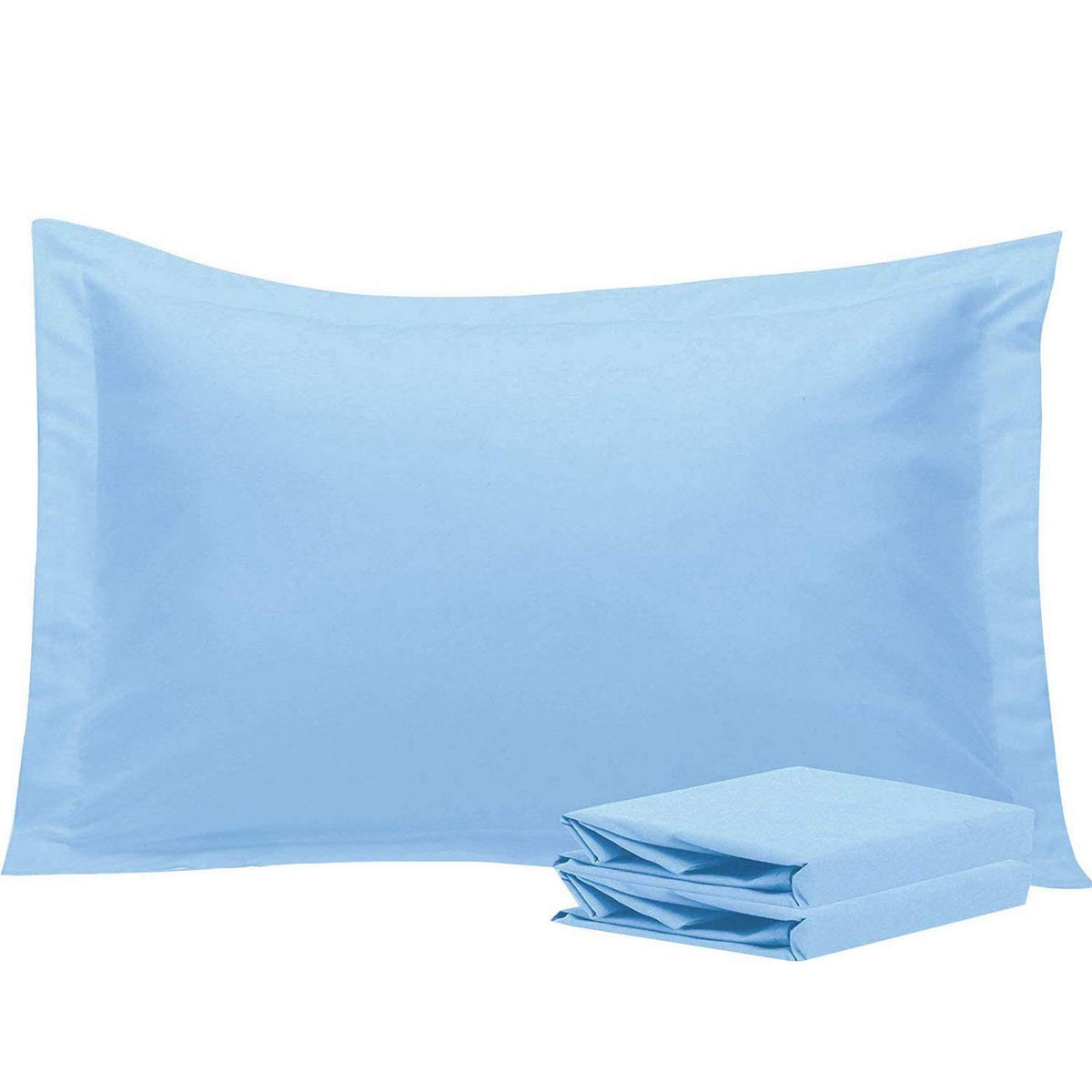 NTBAY Standard Pillow Shams, Set of 2, Microfiber, White