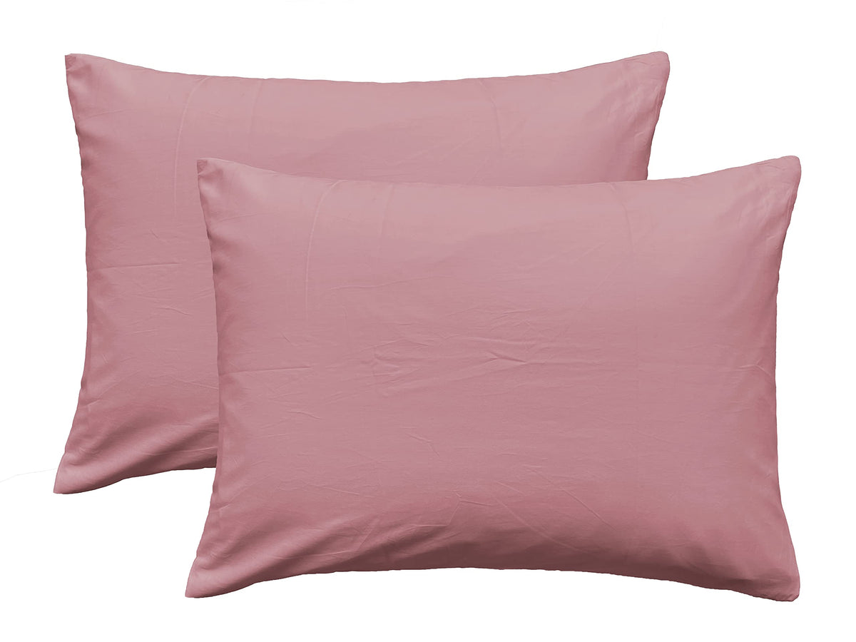 iMaylex Soft 100% Egyptian Cotton Zipper Pillow Case, Cozy and Lightweight Pillowcase, Set of 2, Navy Blue, Standard, 20" x 26"