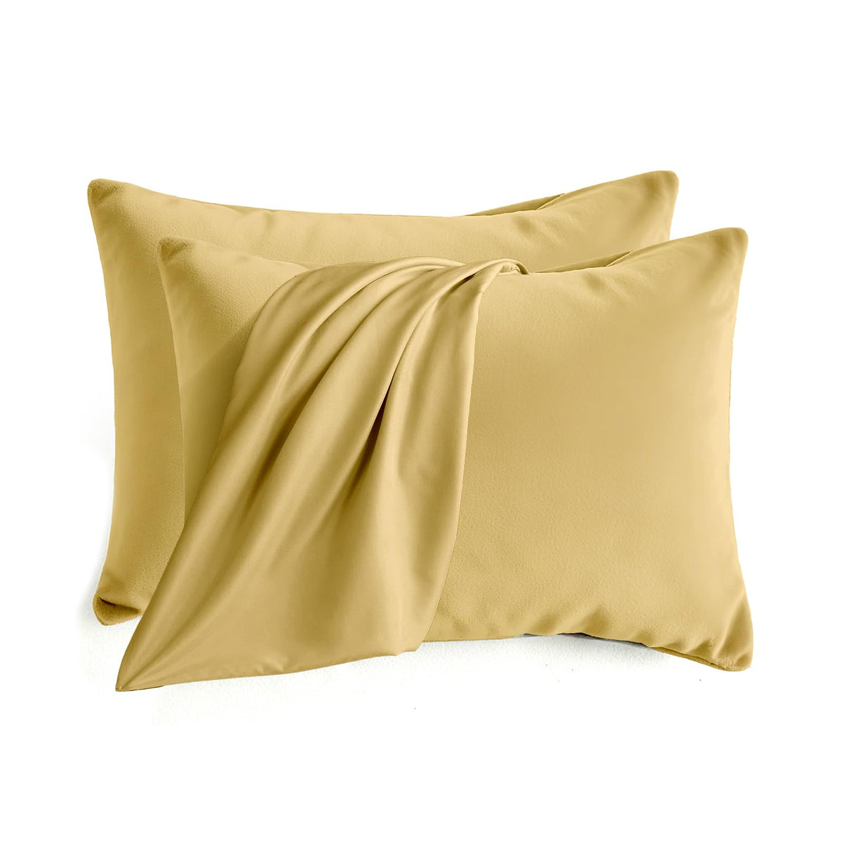 Set of 2 Brushed Microfiber Pillowcases 20x26 inch Pink