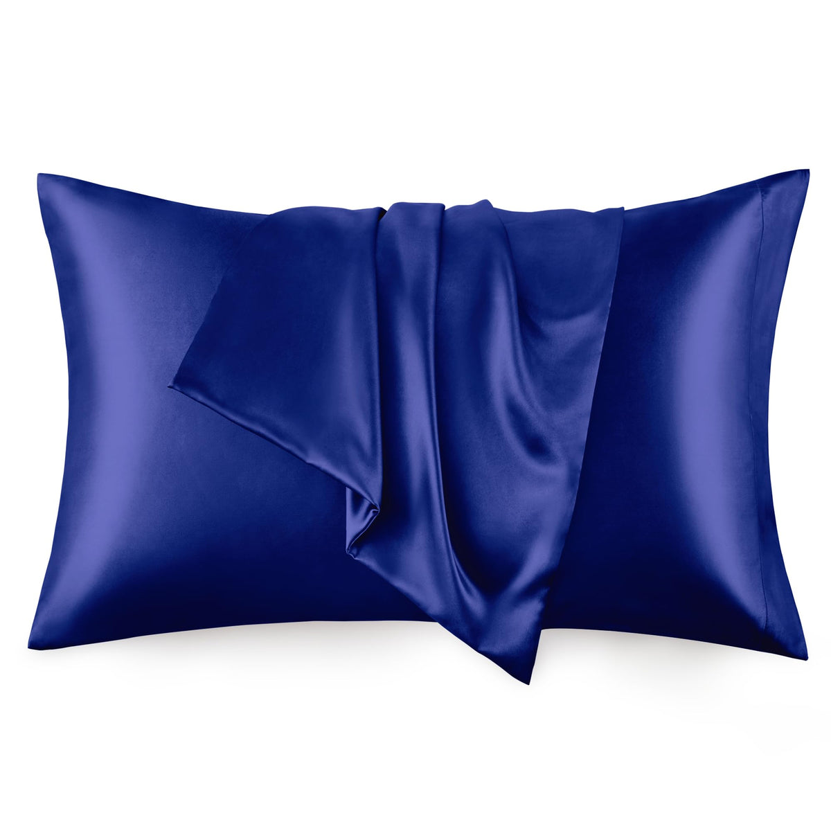 Love's cabin Satin Pillowcase Set of 2 Queen Size 20x30, Cooling Pillow Covers for Hair and Skin, Silky Smooth with Envelope Closure, Similar to Silk, Black