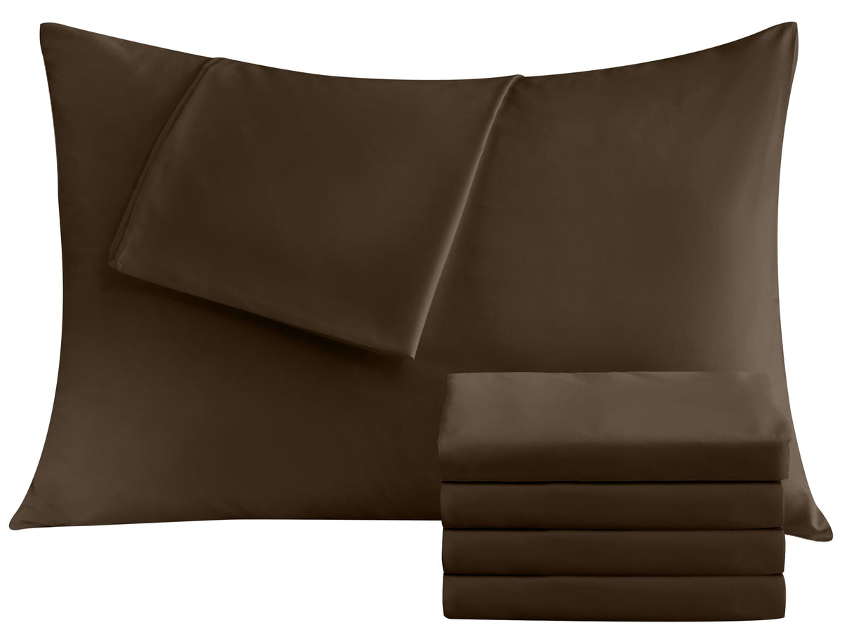 CULVE White Pillow Cases Standard 4 Pack, Microfiber Pillowcase, 20x26