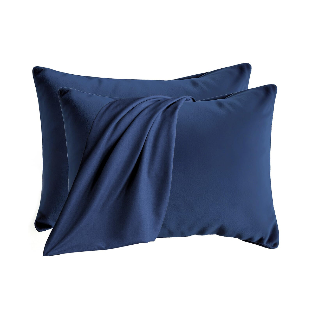 Set of 2 Brushed Microfiber Pillowcases 20x26 inch Pink