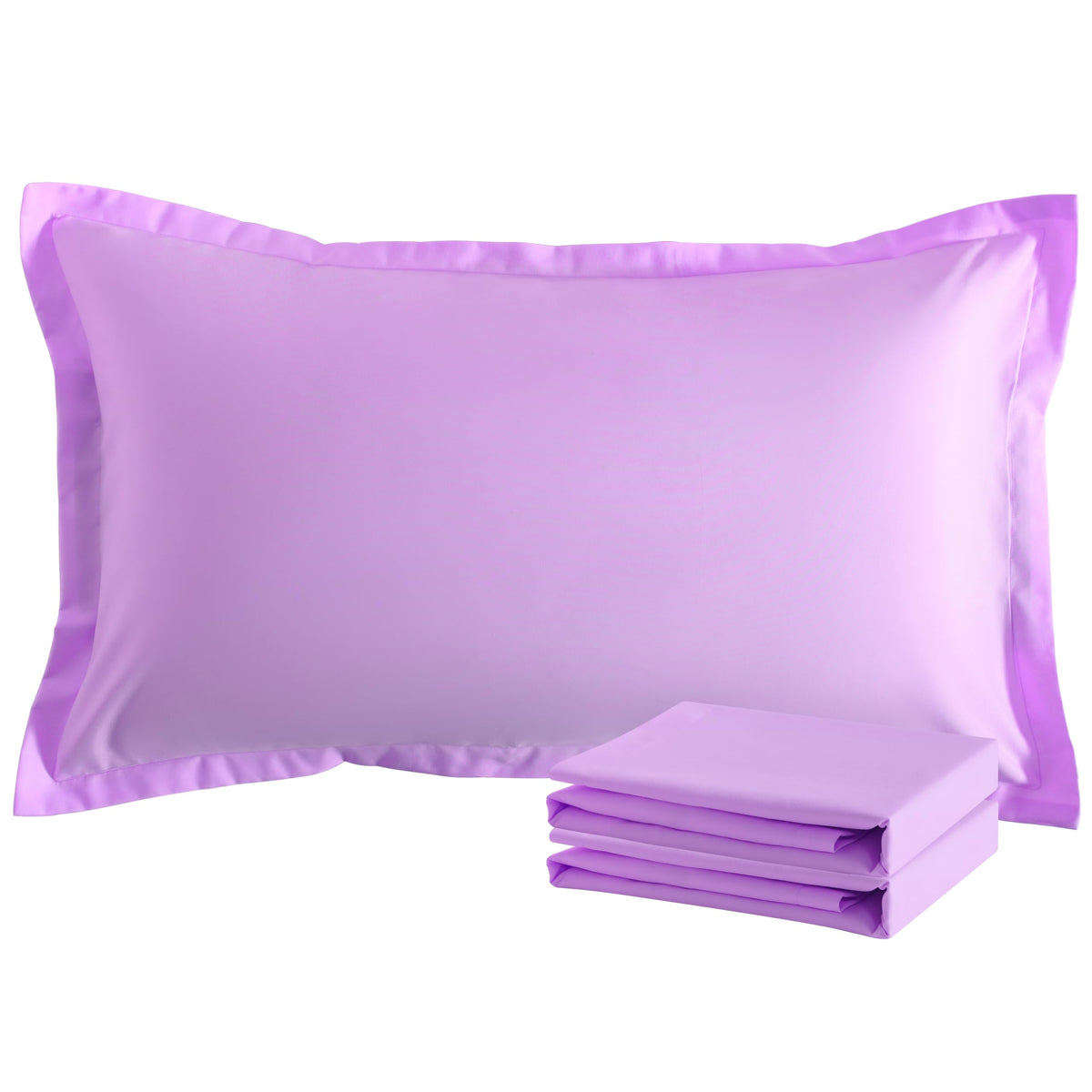 NTBAY Standard Pillow Shams, Set of 2, Microfiber, White