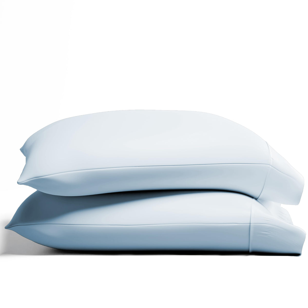 TEXAS LINEN CO. 100% Organic Cotton Percale Pillow Cases Standard/Queen Size Set of 2 - Percale Pillowcases Standard/Queen, Soft Cooling Pillow Cases for Sleeping, Cotton Pillow Covers - White