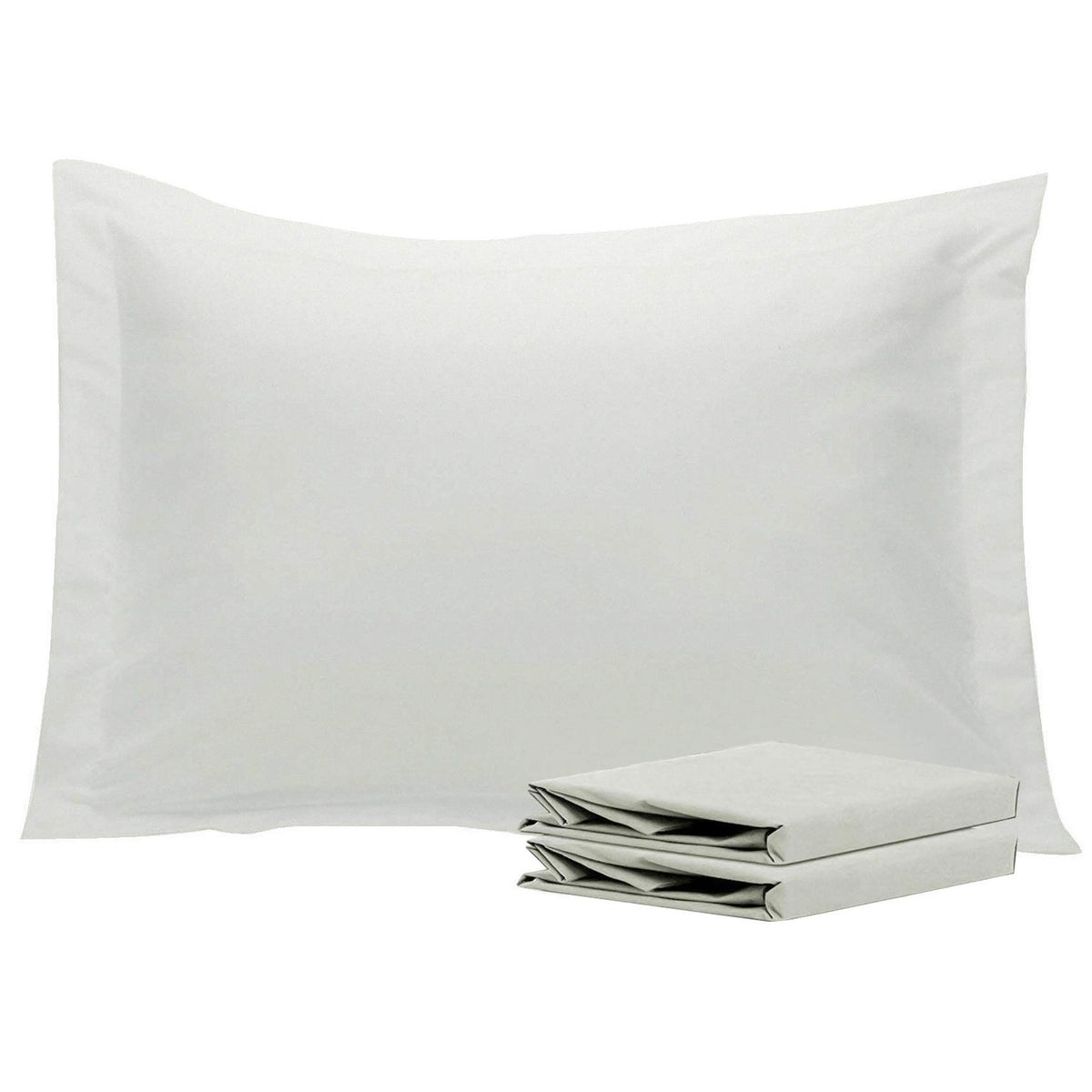 NTBAY Standard Pillow Shams, Set of 2, Microfiber, White