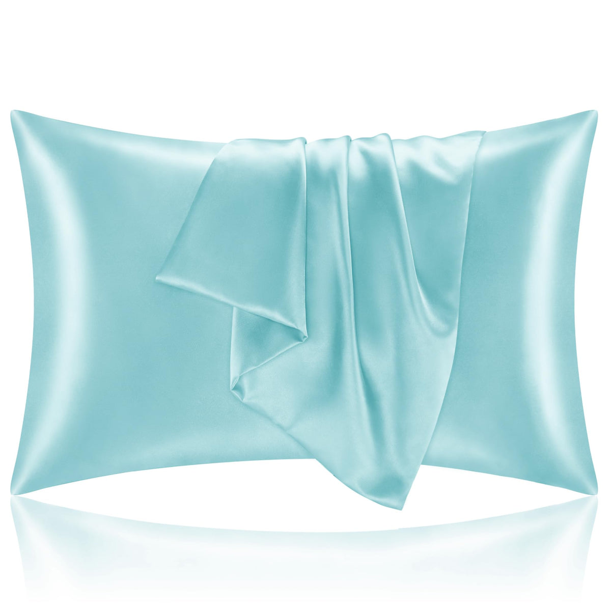 BEDELITE Satin Pillowcases, Queen Size 20x30 Inch, Dark Grey, Set of 2