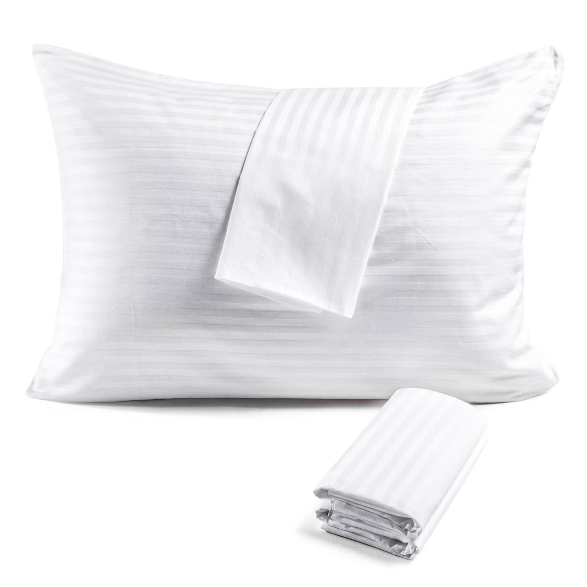 FAUNNA 600TC 100% Cotton Pillow Protectors, Standard Size (20x26), 4 Pack