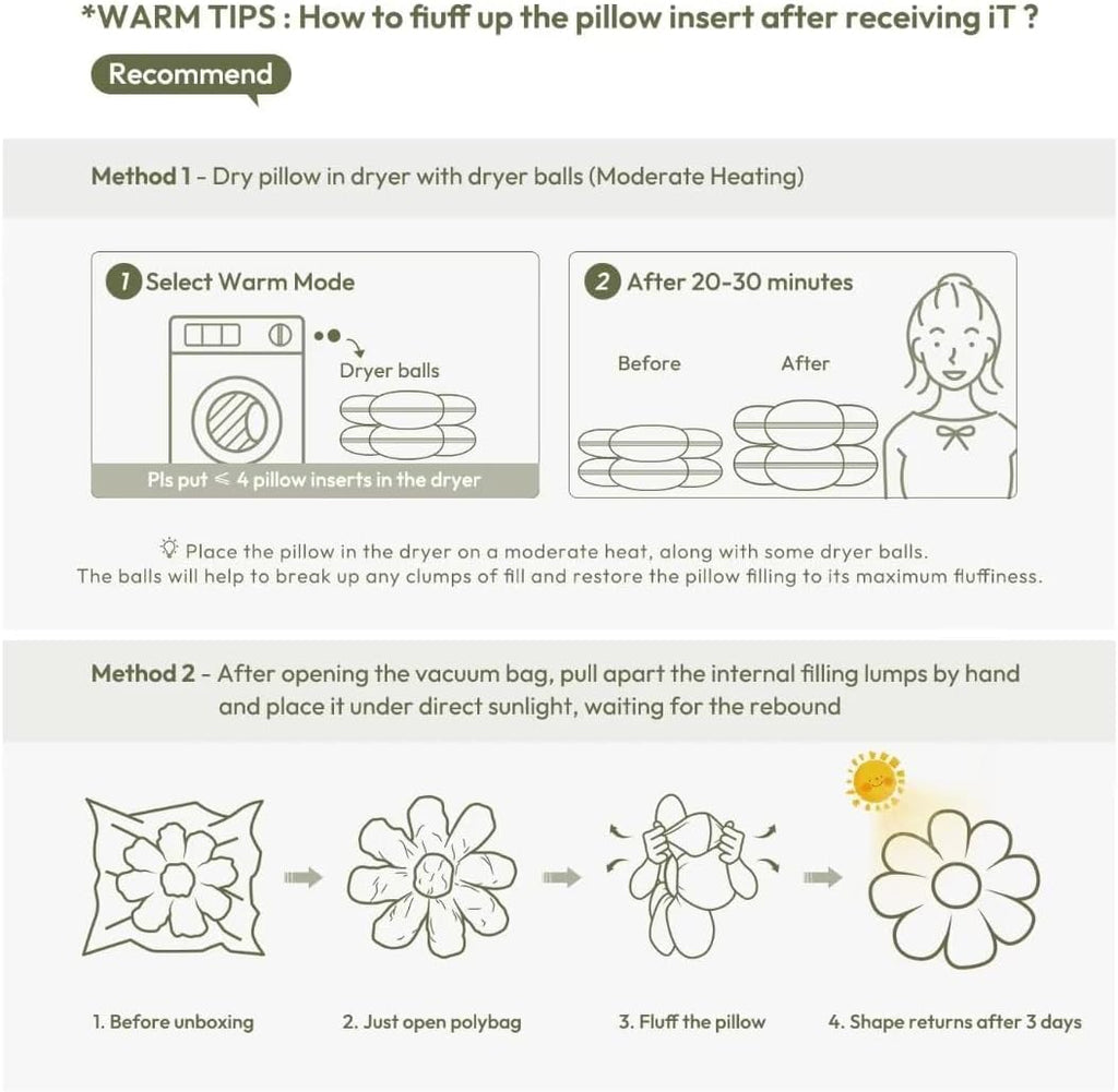Sioloc Yellow Flower Pillow, Decorative Throw Pillow for Bed, Cute Daisy Flower Shaped Floor Cushion for Pet, Couch & Room Decor (15.7 Inch)