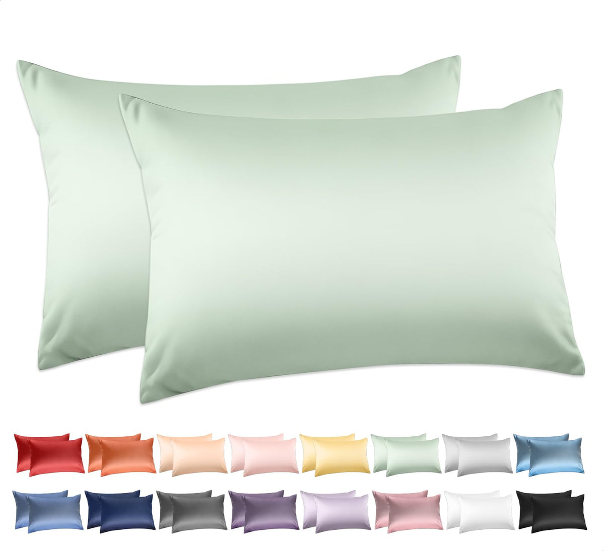 Deep Dream 100% Cotton Pillow Cases Standard Size Set of 2, 600 Thread Count Cotton Pillowcases Standard, White Pillow Cases Set of 2 with Envelop Closure, 20x26 Inches