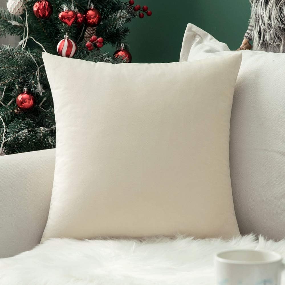 MIULEE Velvet Pillow Cover Soft Luxury Decorative Throw Pillow Cover Single Rectangle Cushion Case for Spring Couch Sofa Bedroom Car Decor,12x20 Inch Sage Green