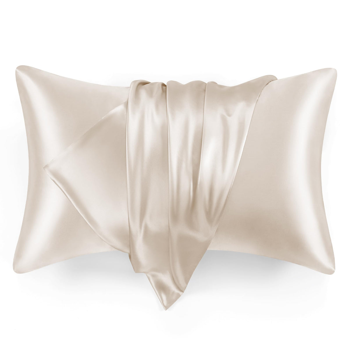 Love's cabin Satin Pillowcase Set of 2 Queen Size 20x30, Cooling Pillow Covers for Hair and Skin, Silky Smooth with Envelope Closure, Similar to Silk, Black