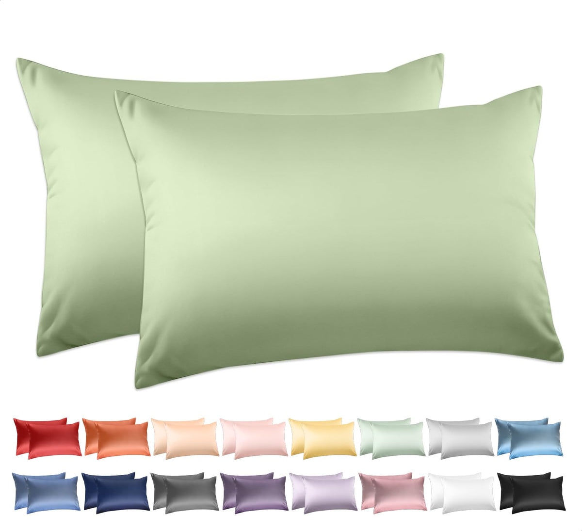Deep Dream 100% Cotton Pillow Cases Standard Size Set of 2, 600 Thread Count Cotton Pillowcases Standard, White Pillow Cases Set of 2 with Envelop Closure, 20x26 Inches