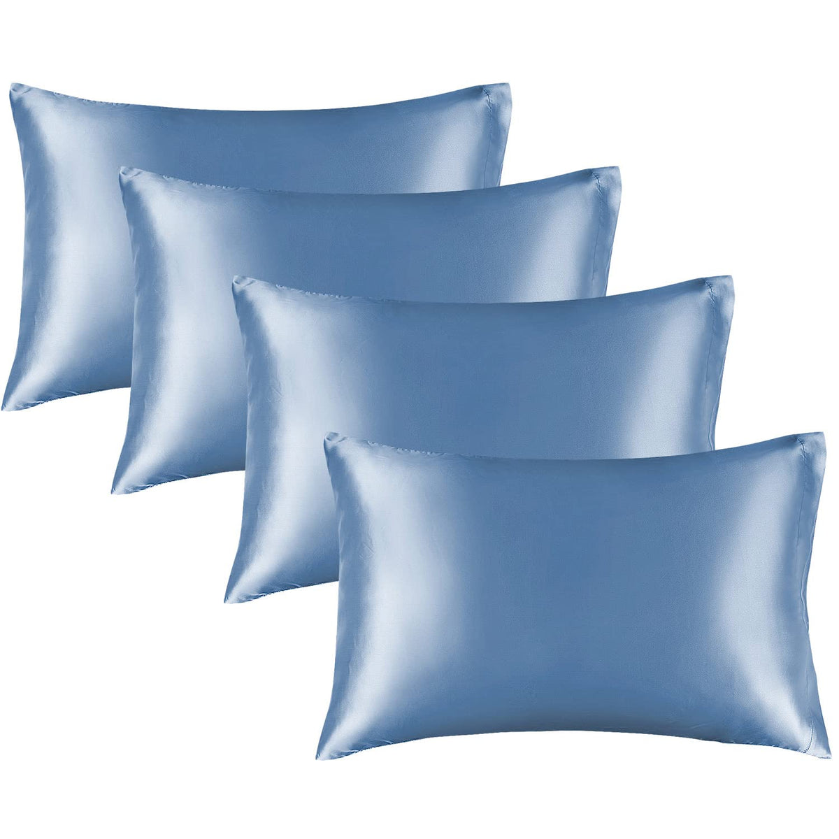 BEDELITE Satin Pillowcases, Queen Size 20x30 Inch, Dark Grey, Set of 2