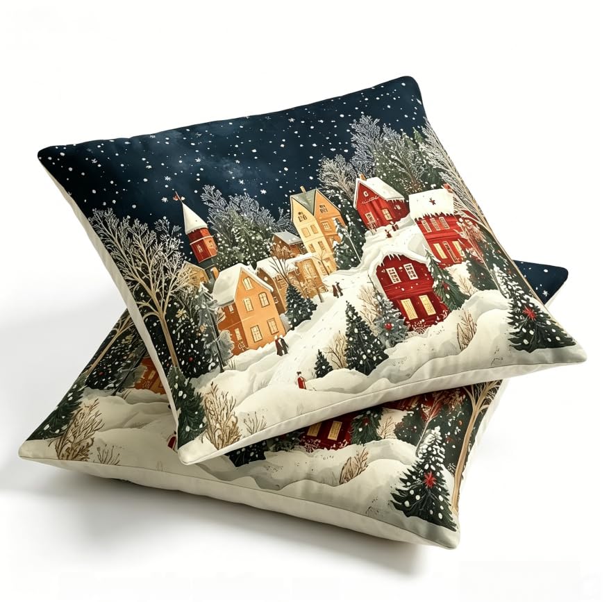 Decorative Throw Pillow Covers, Modern Abstract Brown Geometric Pattern, Set of 2，18x18 Pillows Linen Pillowcase，Modern Decorative Square Pillowcases for Sofa Couch Bedroom Living Room Car