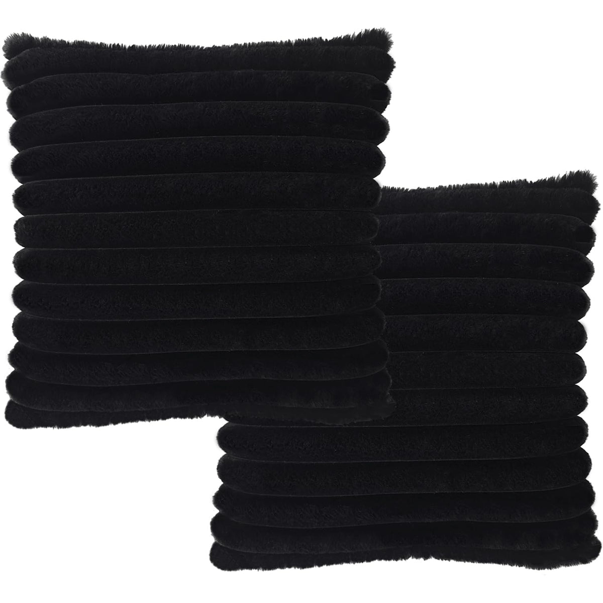 2 Pack 18x18 Pillow Cover Velvet Pillow Covers, Faux Fur Square Throw Pillow Covers for Living Room Decorations Throw Pillow Case, Throw Pillow Cover Cushion Cover for Home Sofa Bedroom Car, Grey