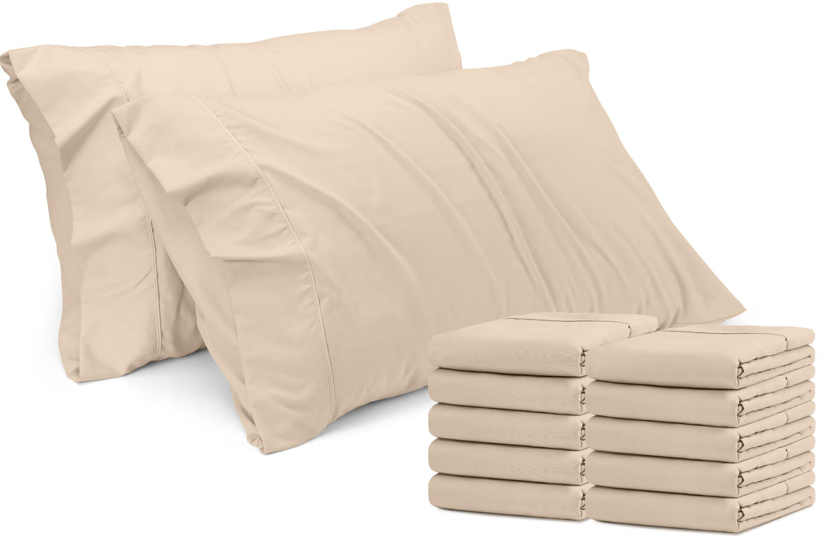 Pillow Covers Standard Size Set of 4, Soft and Comfy Pillow Cases, White