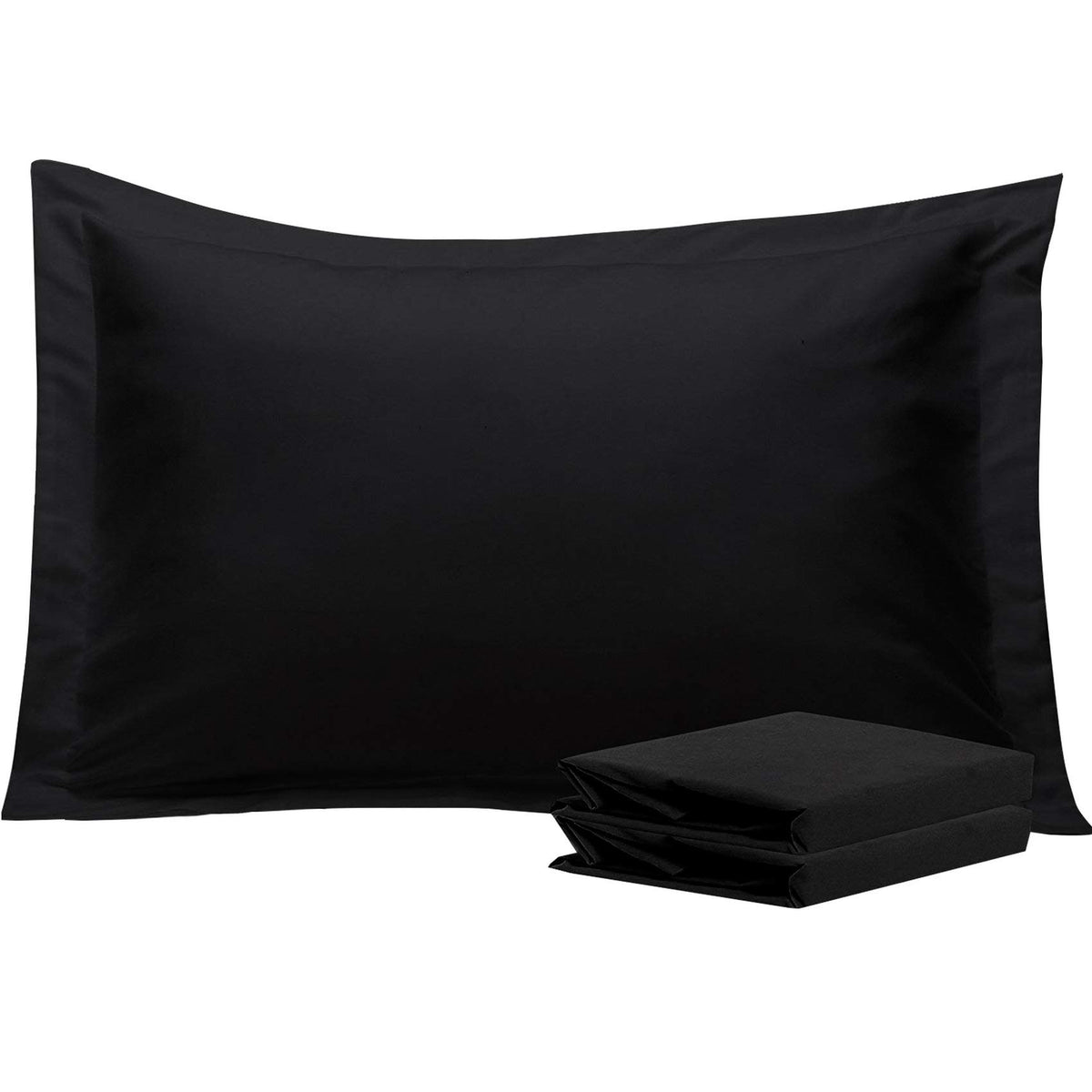 NTBAY Standard Pillow Shams, Set of 2, Microfiber, White