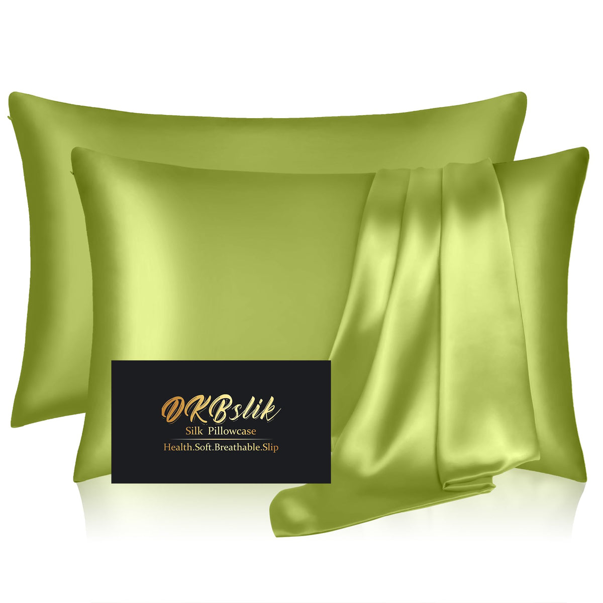 Silk Pillowcase for Hair and Skin, Mulberry Silk Pillow Cases Standard Size, Anti Acne Cooling Sleep Both Sides Natural Silk Satin Pillow Covers with Hidden Zipper, Gifts for Women Men, Ash Blue