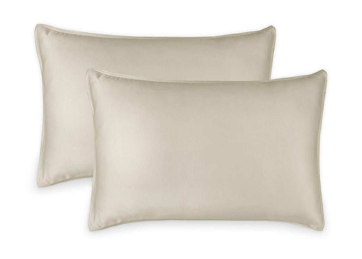 Queen Pillowcases by Pure Bamboo, Genuine 100% Organic Viscose Derived from Bamboo, Luxuriously Soft & Cooling, Double Stitching, Envelope Closure (2 Queen Pillowcases, White)