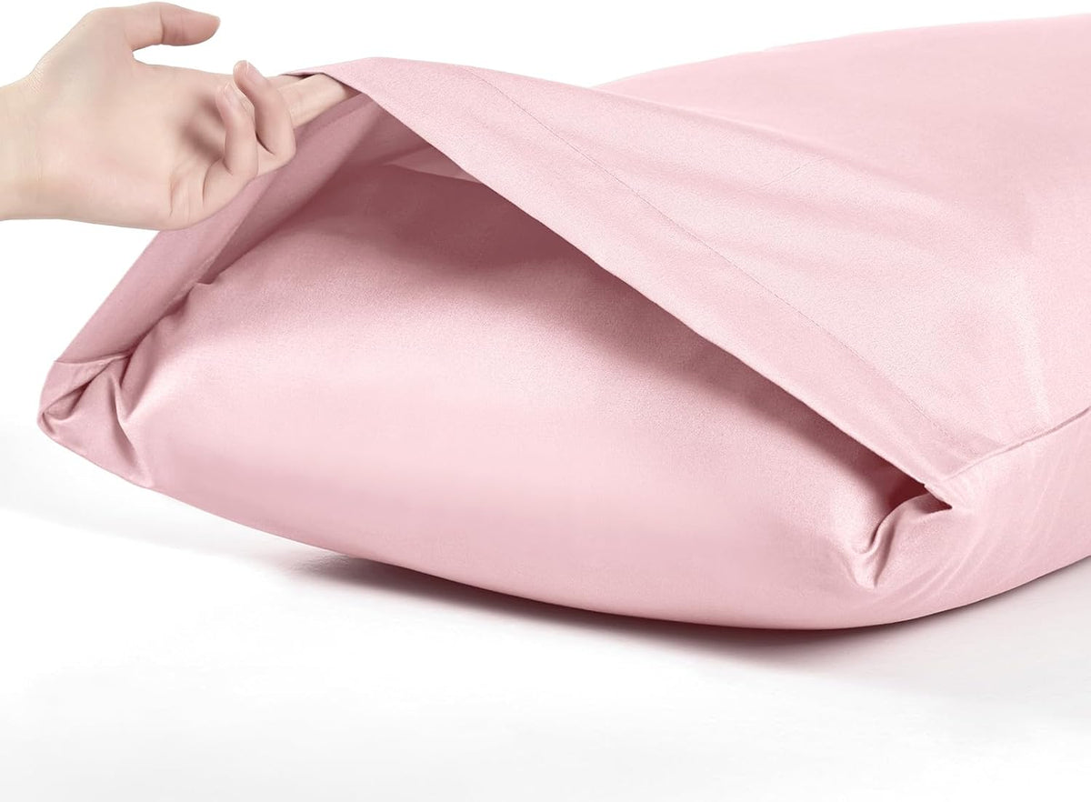 MILVOWOC Brushed Microfiber Pillowcases, Dusty Pink, 20x26 Inch