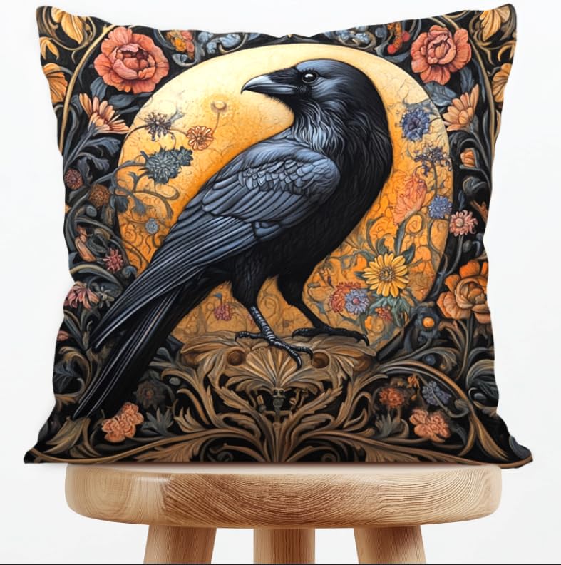YOU FOUND ME William Morris Abstract Vintage Floral Velvet Design Throw Pillow Covers Home Decor, Retro Art Decor Pillowcase Cushion Cover for Bed Sofa Living Room, Square 18x18inch (Beige-Floral)