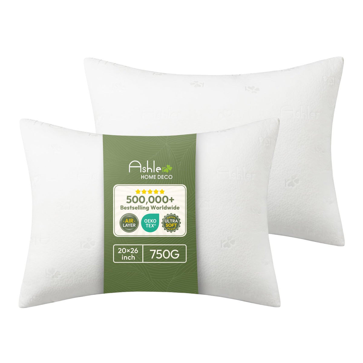 Ashler 12x20 Throw Pillows Insert Pack of 2, Lumbar Pillow