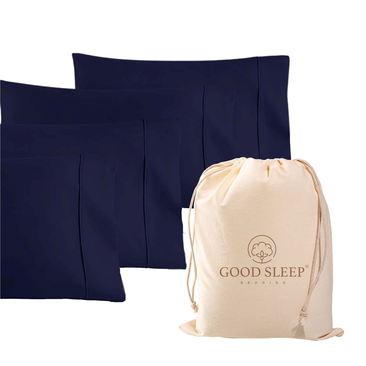 Pillow Cases Standard Size Set of 4, 800 TC, 100% Egyptian Cotton - White