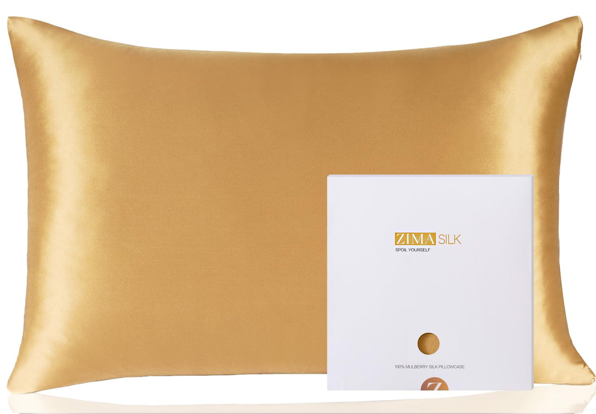ZIMASILK 100% Pure Mulberry Silk Pillow Cases for Hair and Skin, Queen