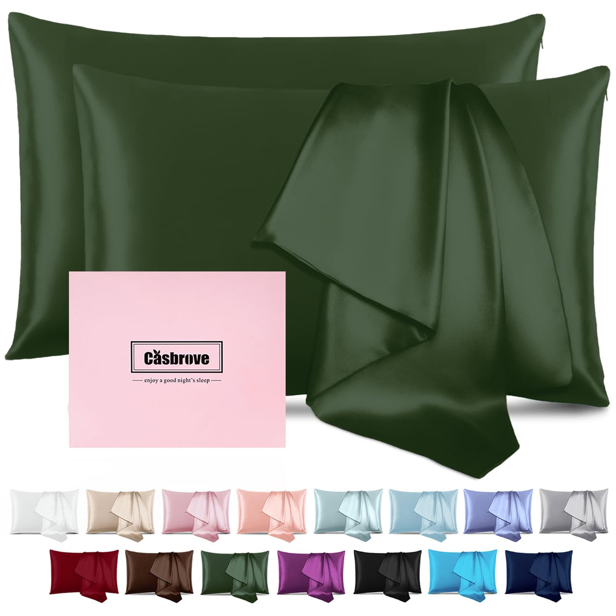 Silk Pillow Cases Mulberry Silk Pillowcases Soft Breathable Both Sided Natural Silk Pillowcase with Zipper Beauty Sleep Silk Pillow Cases 1 Pc for Gift (Standard, Cornflower Blue)