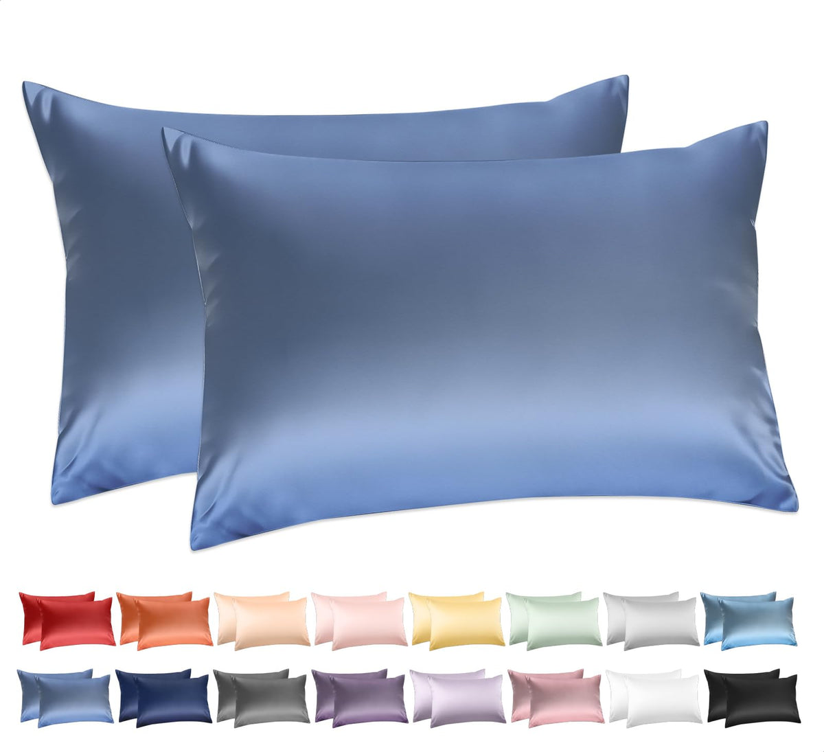 Deep Dream 100% Cotton Pillow Cases Standard Size Set of 2, 600 Thread Count Cotton Pillowcases Standard, White Pillow Cases Set of 2 with Envelop Closure, 20x26 Inches