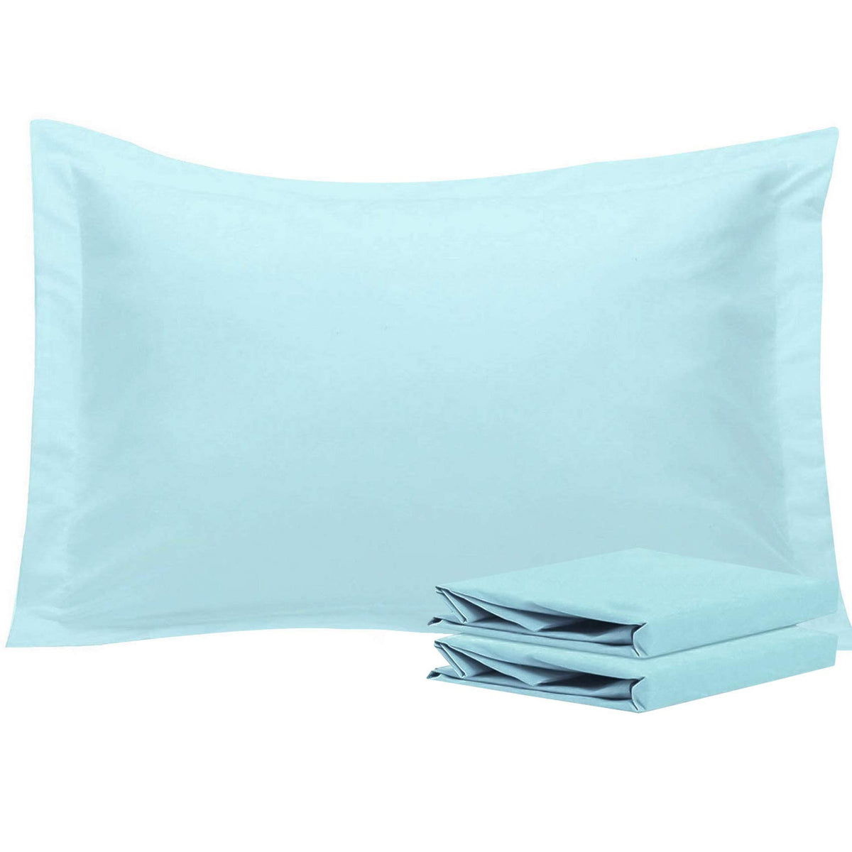 NTBAY Standard Pillow Shams, Set of 2, Microfiber, White
