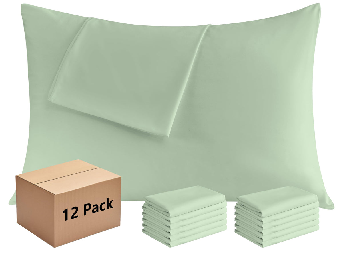 CULVE White Pillow Cases Standard 4 Pack, Microfiber Pillowcase, 20x26