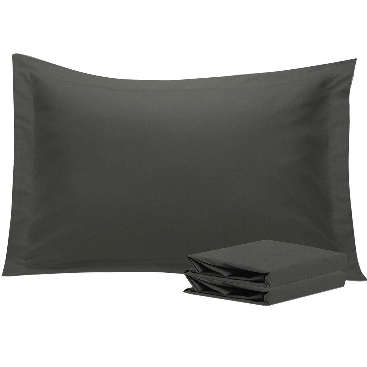 NTBAY Standard Pillow Shams, Set of 2, Microfiber, White