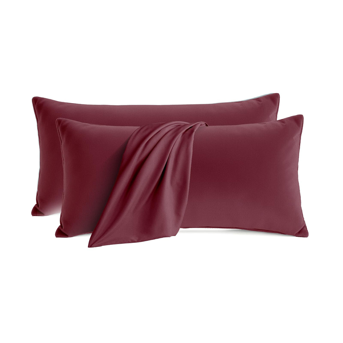 Set of 2 Brushed Microfiber Pillowcases 20x26 inch Pink