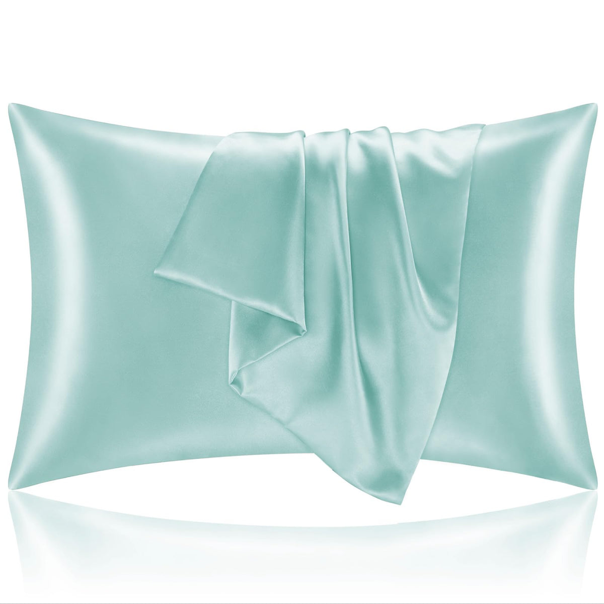 BEDELITE Satin Pillowcases, Queen Size 20x30 Inch, Dark Grey, Set of 2