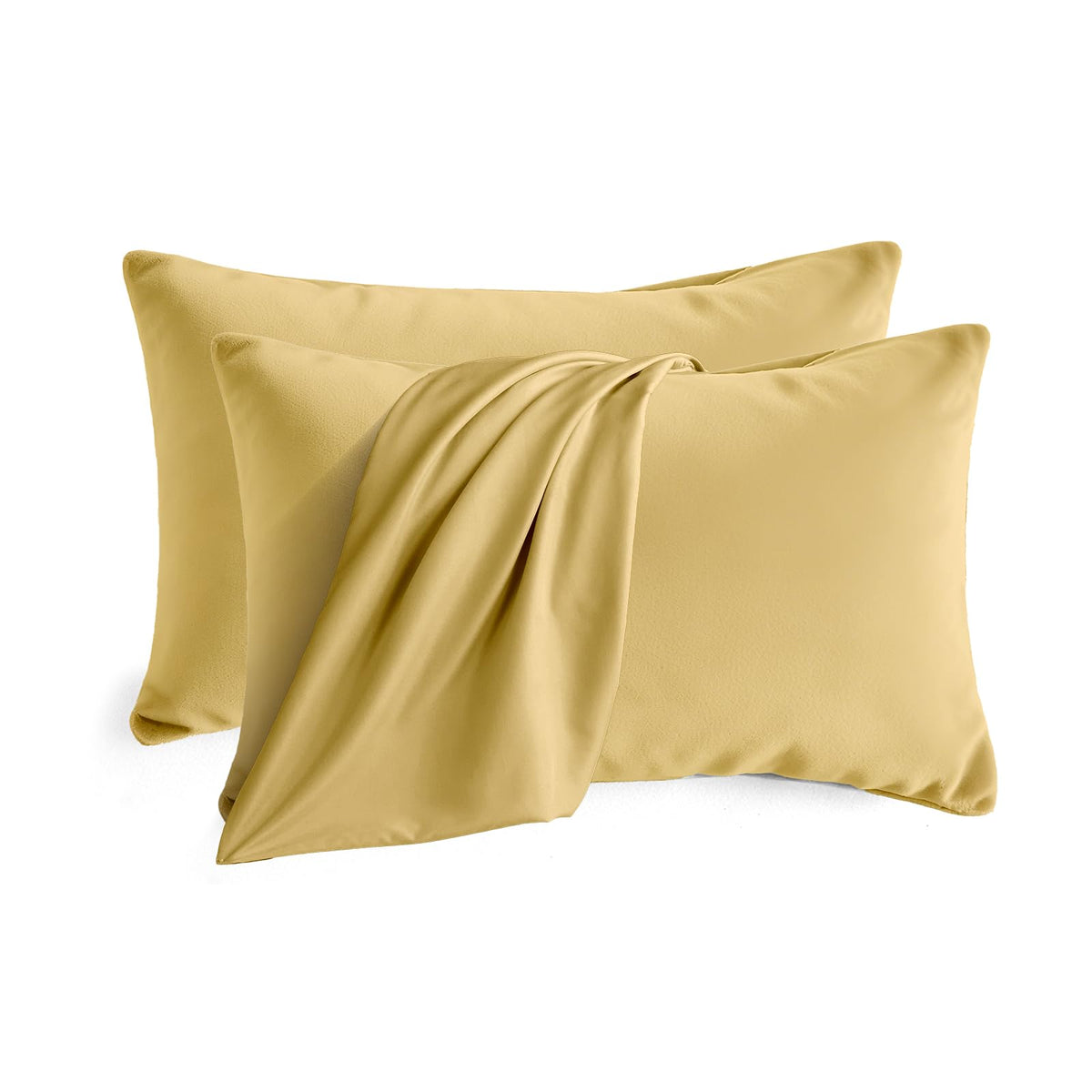 Set of 2 Brushed Microfiber Pillowcases 20x26 inch Pink