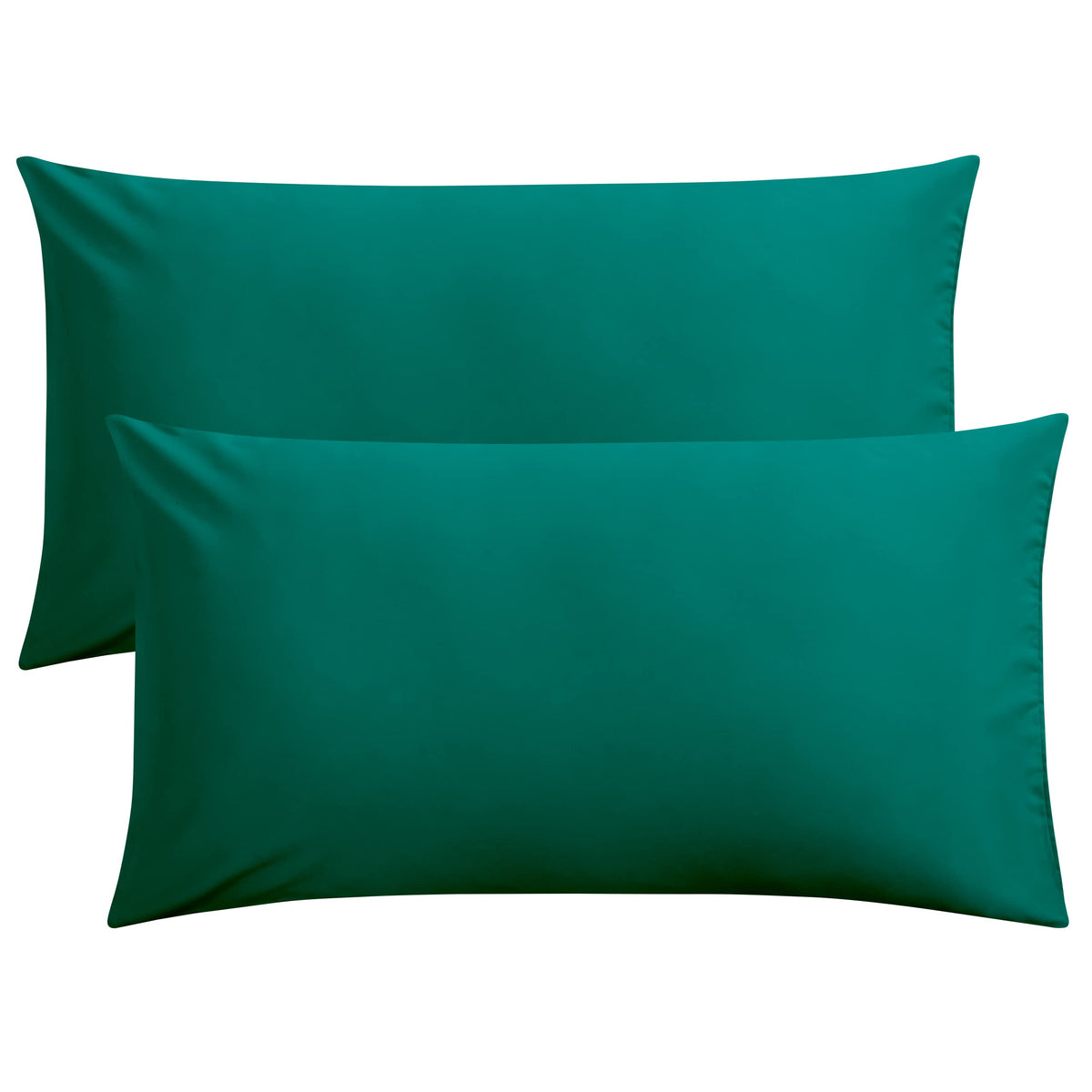 FLXXIE 2-Pack Microfiber Queen Pillow Cases, Envelope Closure, Black