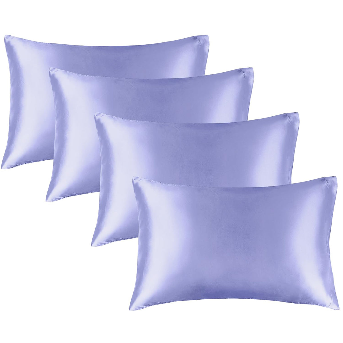 BEDELITE Satin Pillowcases, Queen Size 20x30 Inch, Dark Grey, Set of 2