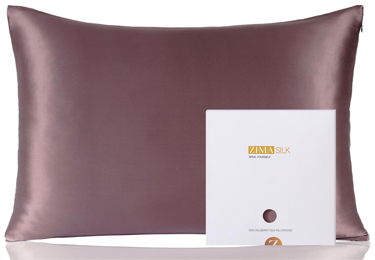 ZIMASILK 100% Pure Mulberry Silk Pillow Cases for Hair and Skin, Queen