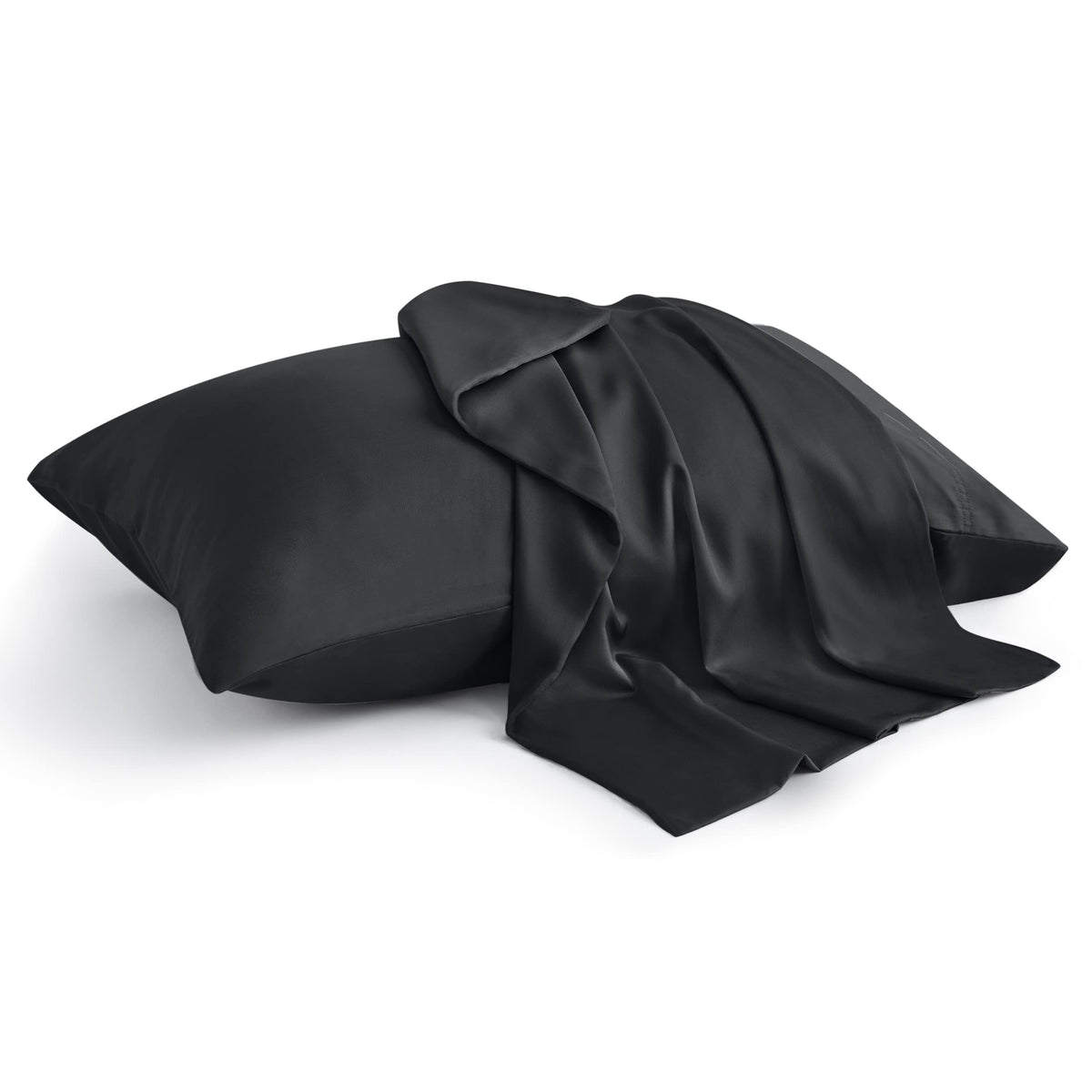 BEDELITE Cooling Pillow Cases Queen Size Set of 2, Rayon from Bamboo, Grey