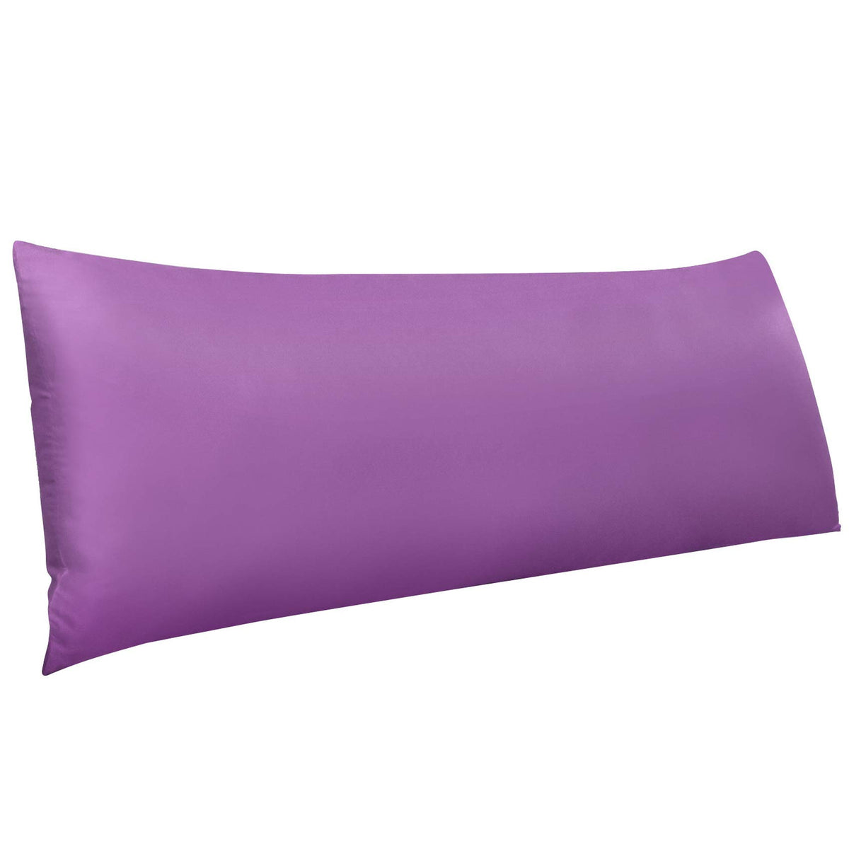 NTBAY Standard Satin Pillowcases, Set of 2, Zipper, Black