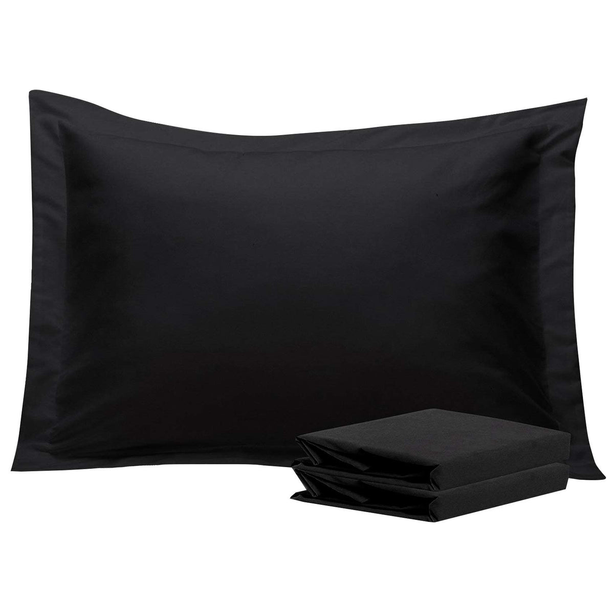 NTBAY Standard Pillow Shams, Set of 2, Microfiber, White