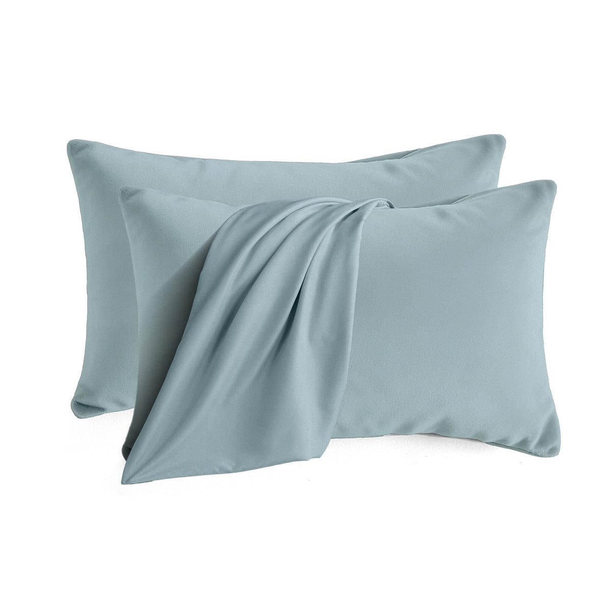 Set of 2 Brushed Microfiber Pillowcases 20x26 inch Pink