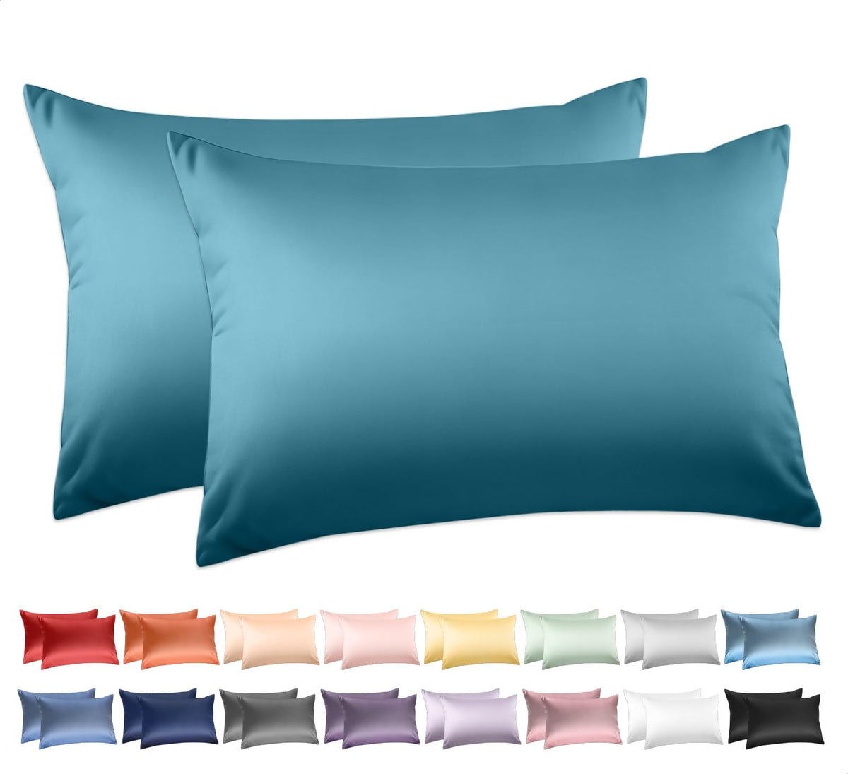Deep Dream 100% Cotton Pillow Cases Standard Size Set of 2, 600 Thread Count Cotton Pillowcases Standard, White Pillow Cases Set of 2 with Envelop Closure, 20x26 Inches