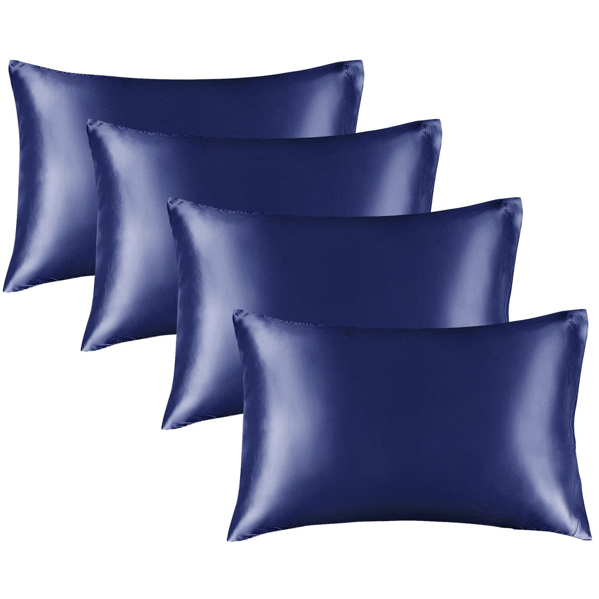 BEDELITE Satin Pillowcases, Queen Size 20x30 Inch, Dark Grey, Set of 2