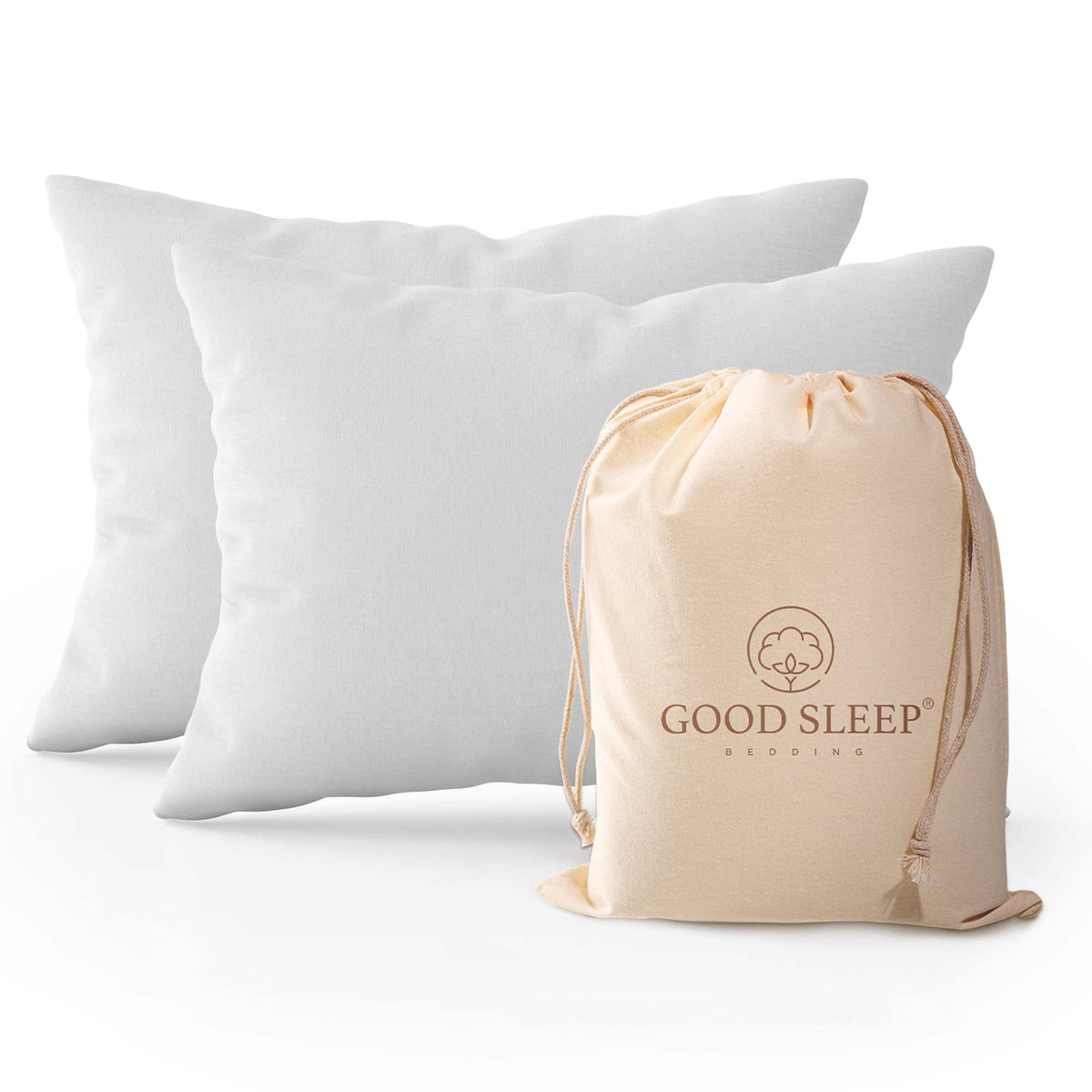 Pillow Cases Standard Size Set of 4, 800 TC, 100% Egyptian Cotton - White